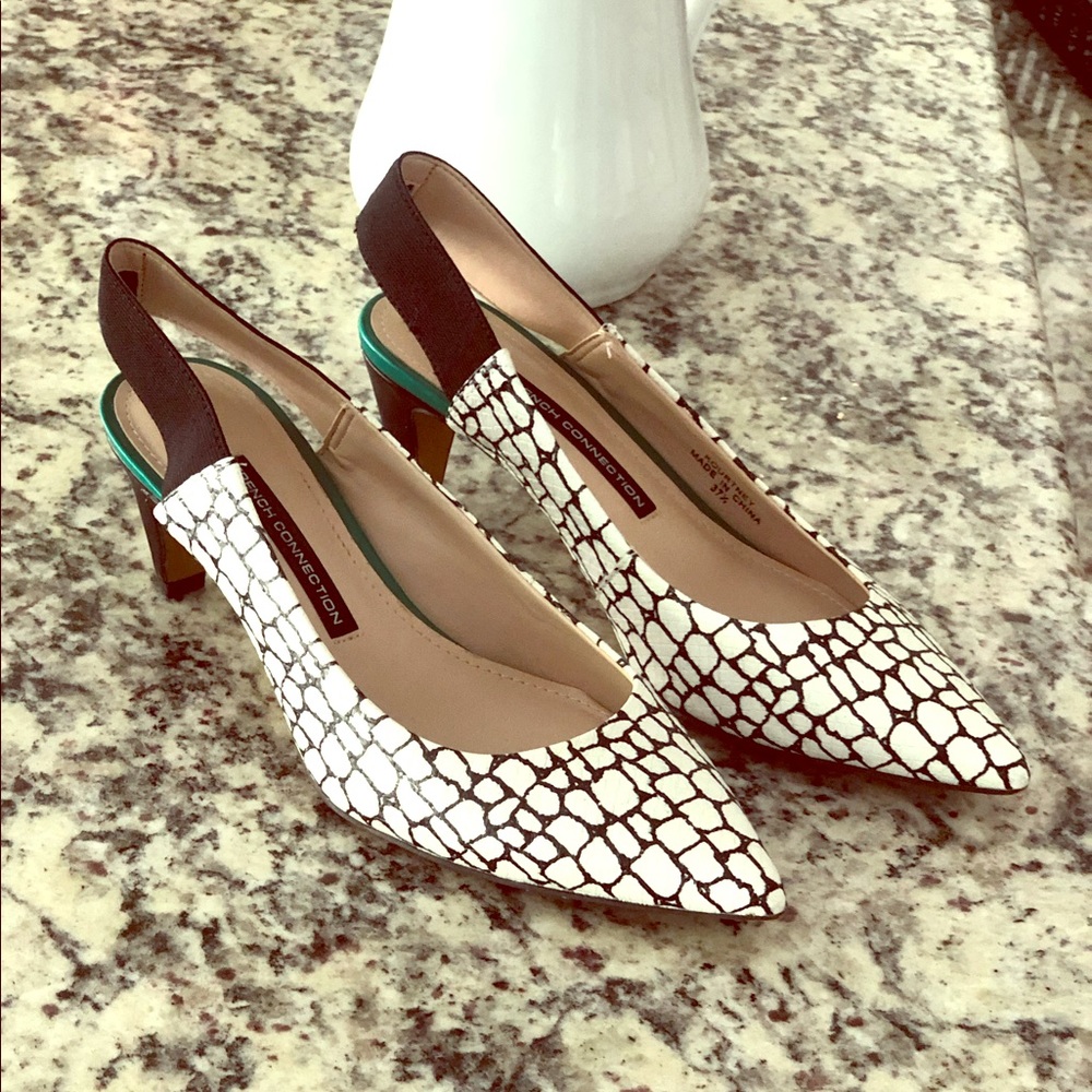 French Connection sling back Vegan leather 7.5 new